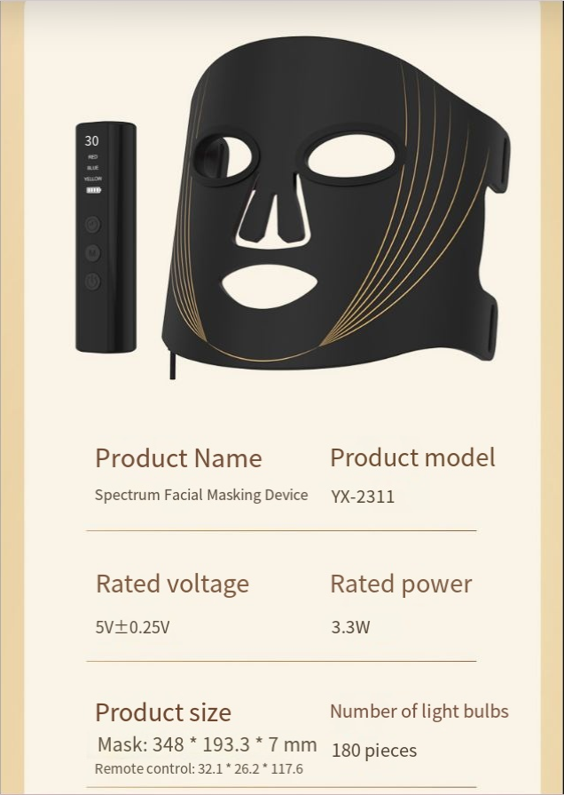 Fleksibel LED-Ansigtsmaske